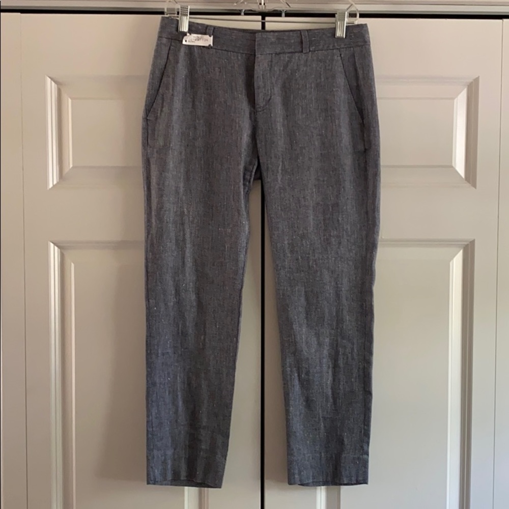 3/$25 Linen Blend Crop Trousers | Banana Republic